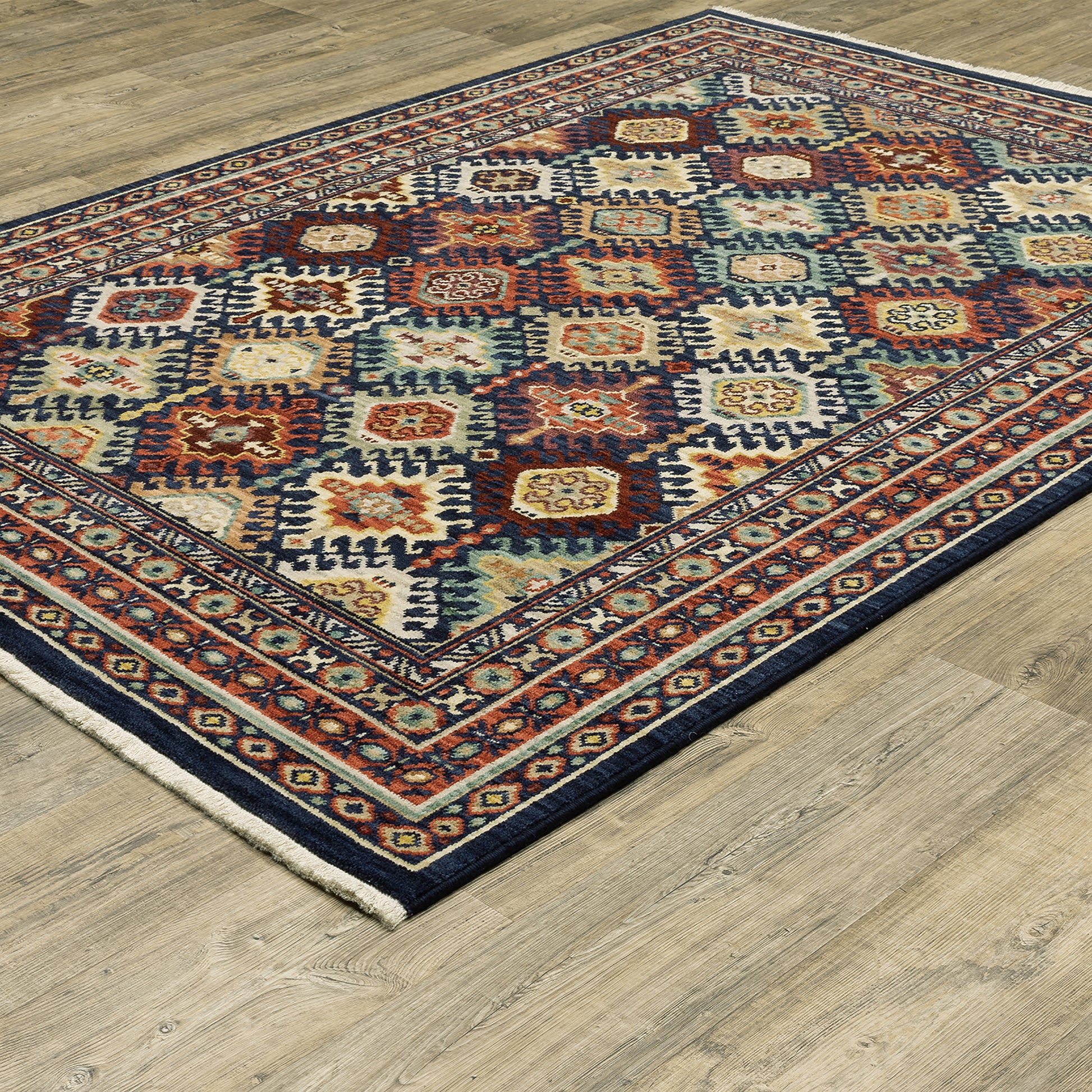 Lilihan 003B6 Navy Medallion Rug