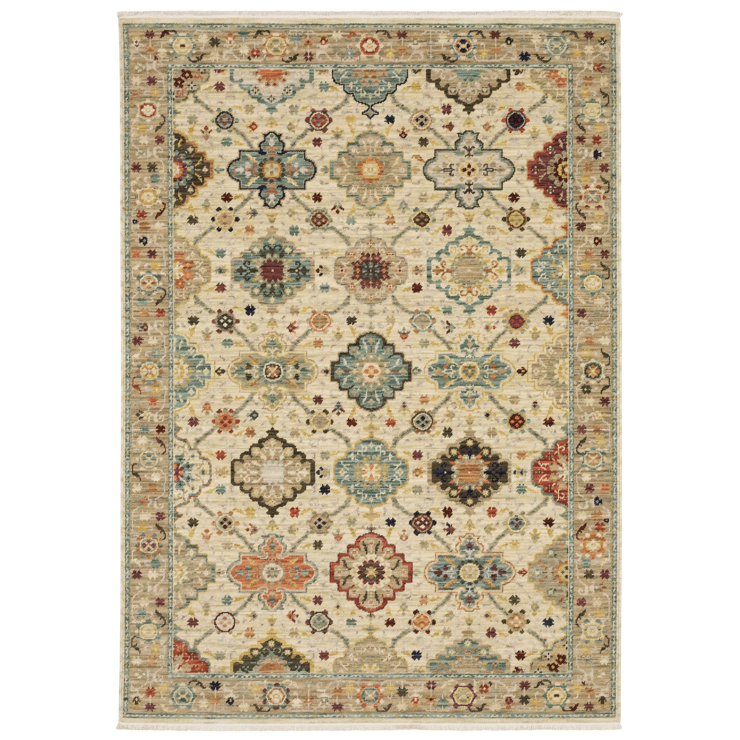 Lilihan 4601W Beige Floral Rug