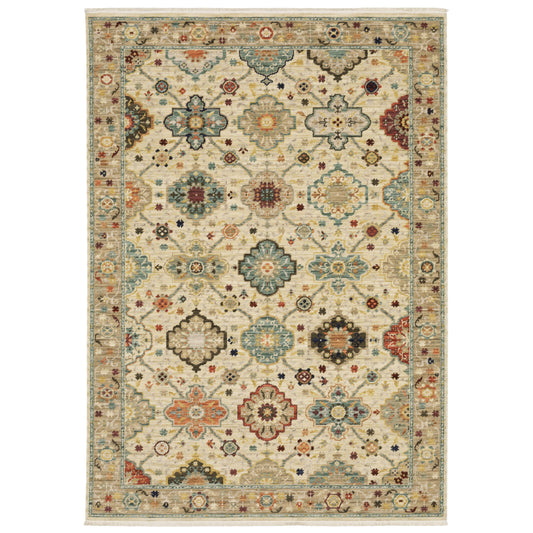Lilihan 4601W Beige Floral Rug