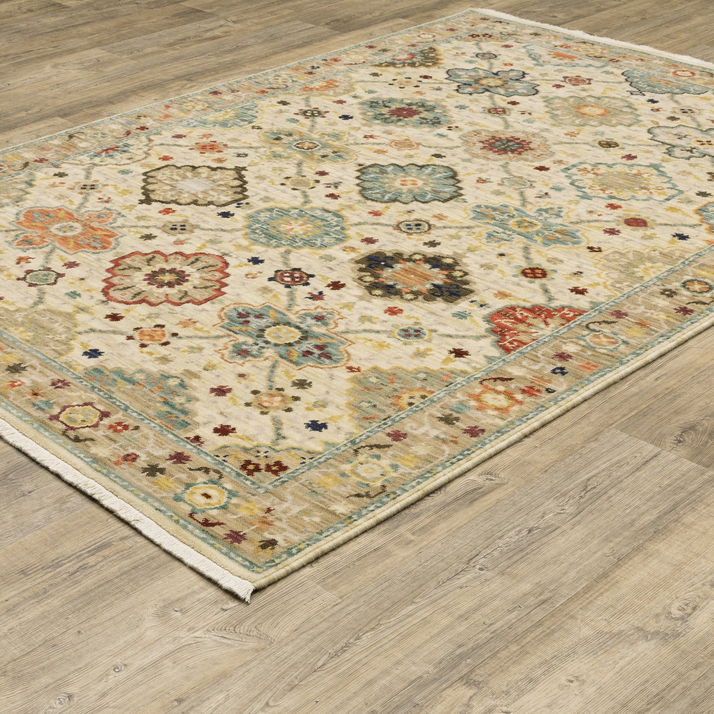 Lilihan 4601W Beige Floral Rug