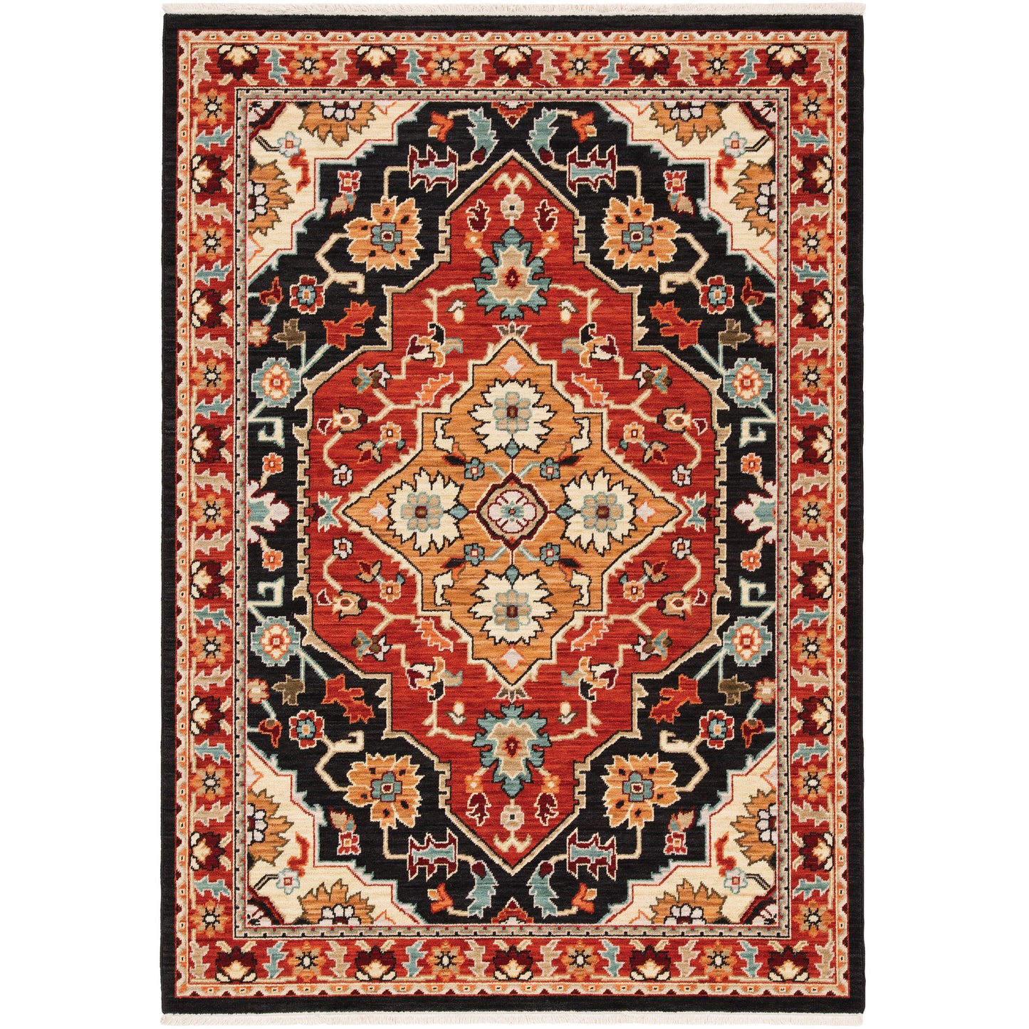 Lilihan 4929A Black Medallion Rug