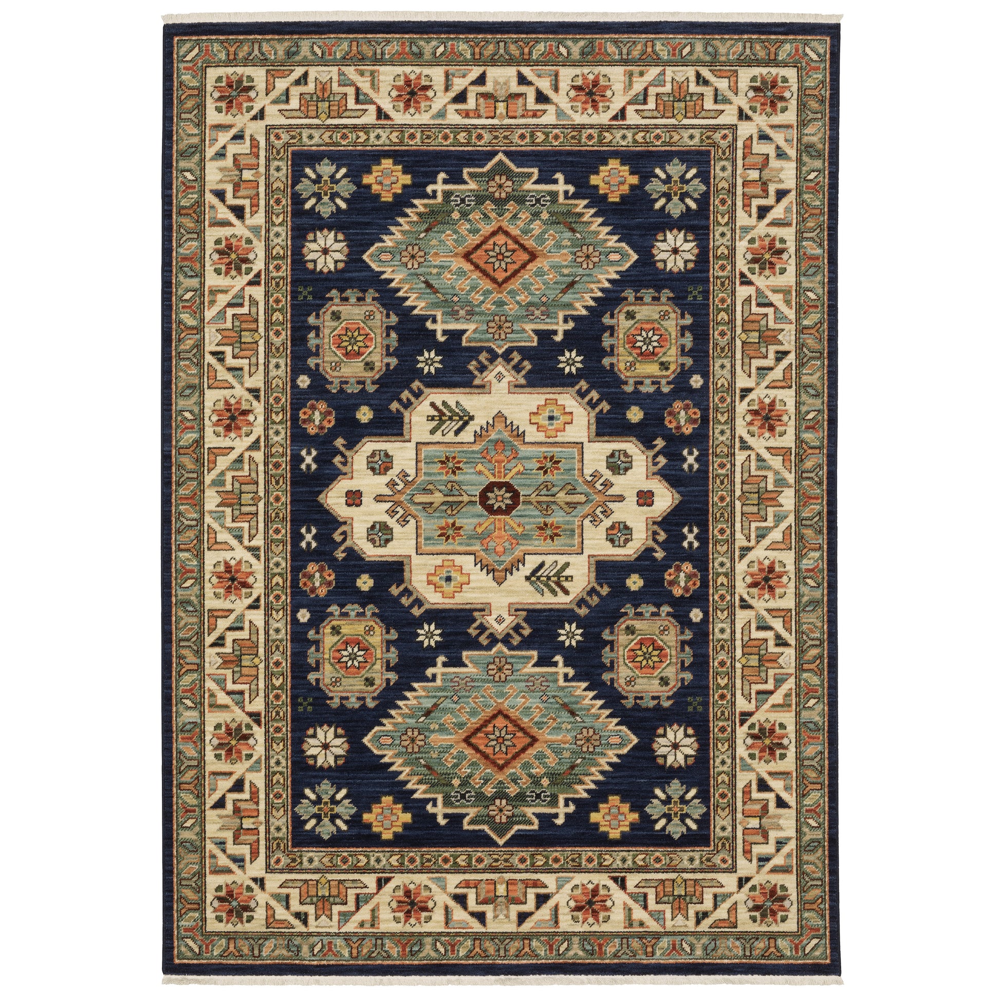 Lilihan 532B6 Navy Medallion Rug