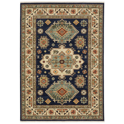 Lilihan 532B6 Navy Medallion Rug