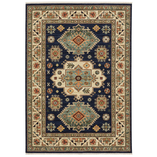 Lilihan 532B6 Navy Medallion Rug