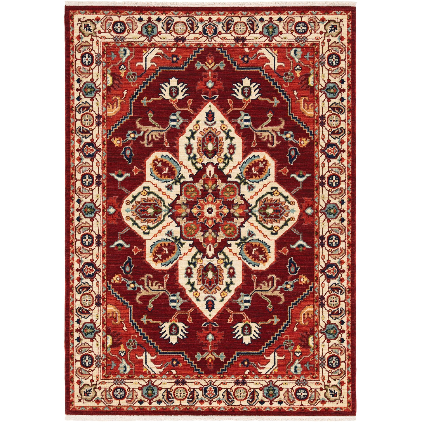 Lilihan 5502C Red Medallion Rug