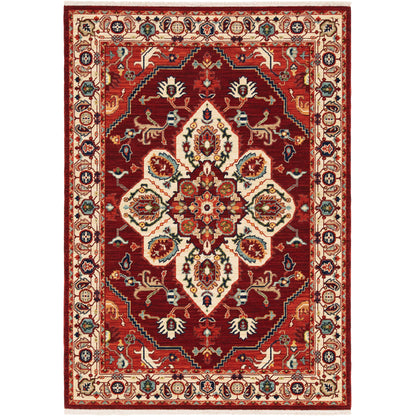 Lilihan 5502C Red Medallion Rug