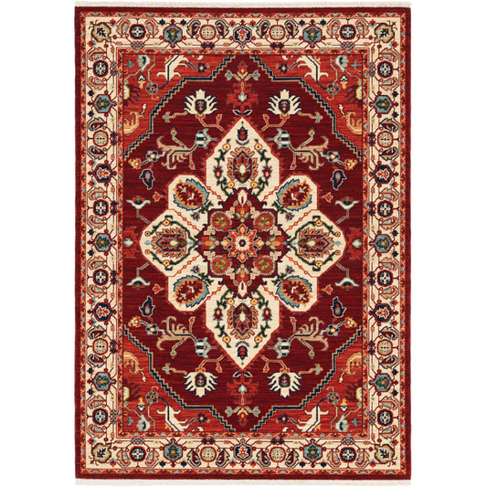 Lilihan 5502C Red Medallion Rug