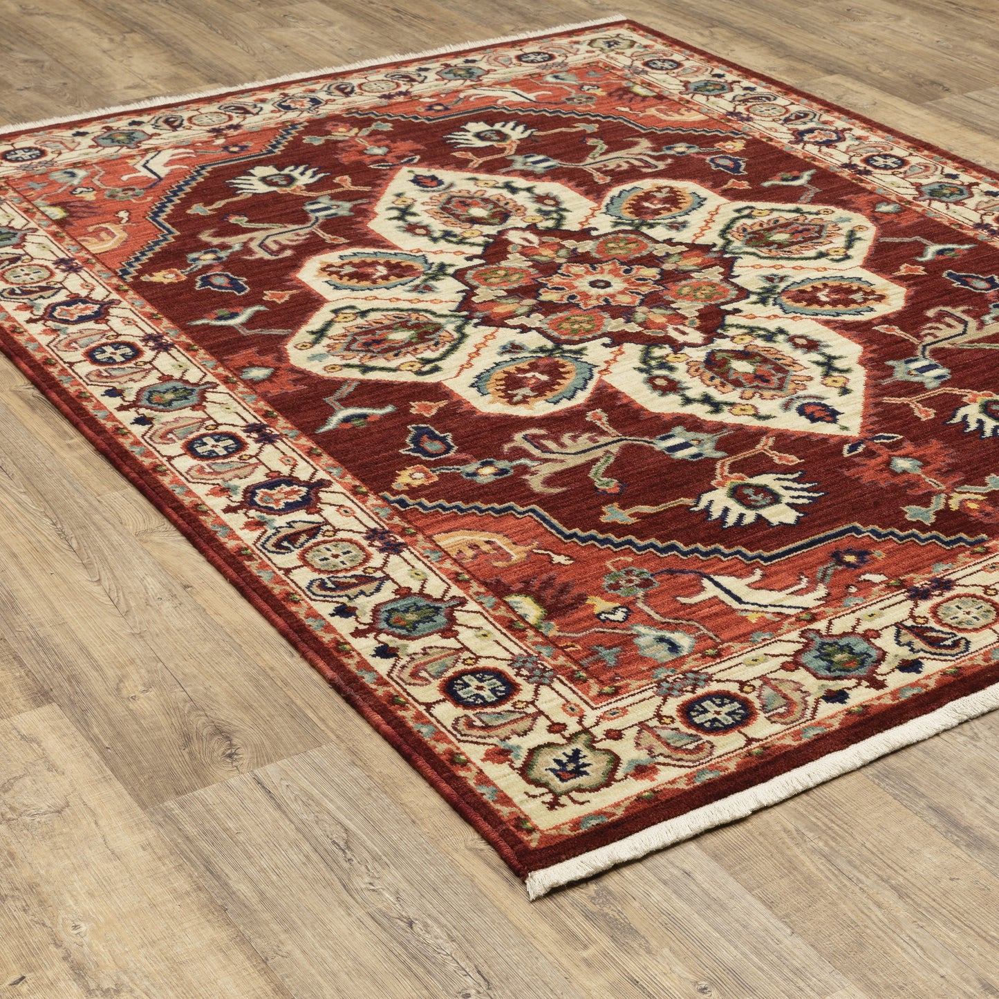 Lilihan 5502C Red Medallion Rug