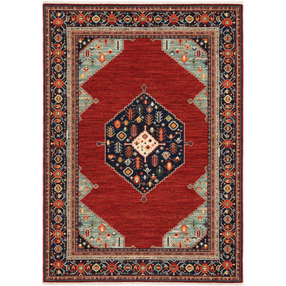 Lilihan 5503M Red Medallion Rug