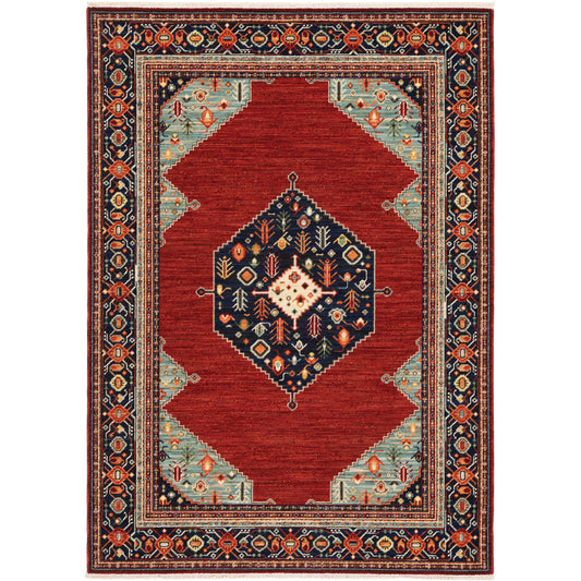 Lilihan 5503M Red Medallion Rug