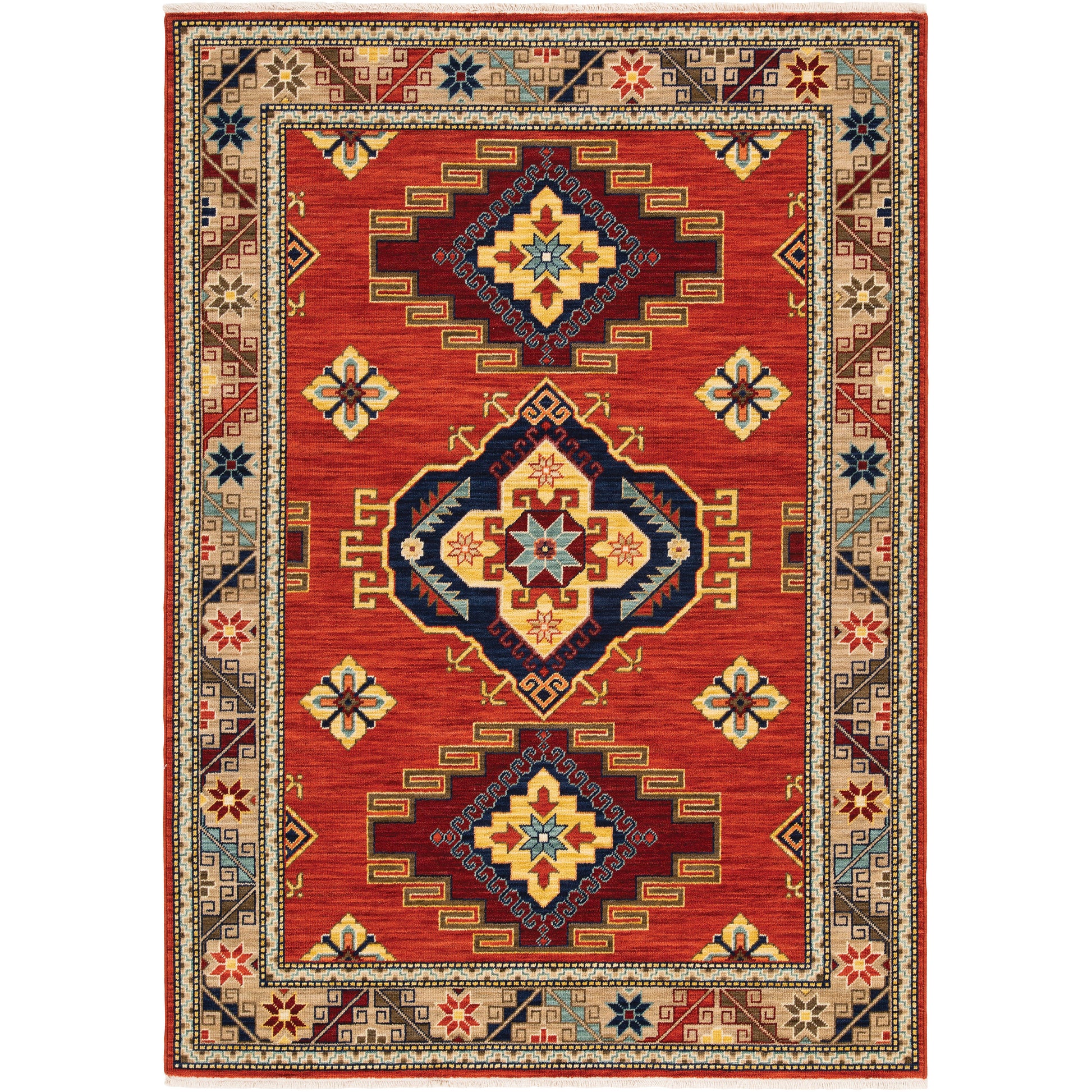 Lilihan 5504P Red Medallion Rug