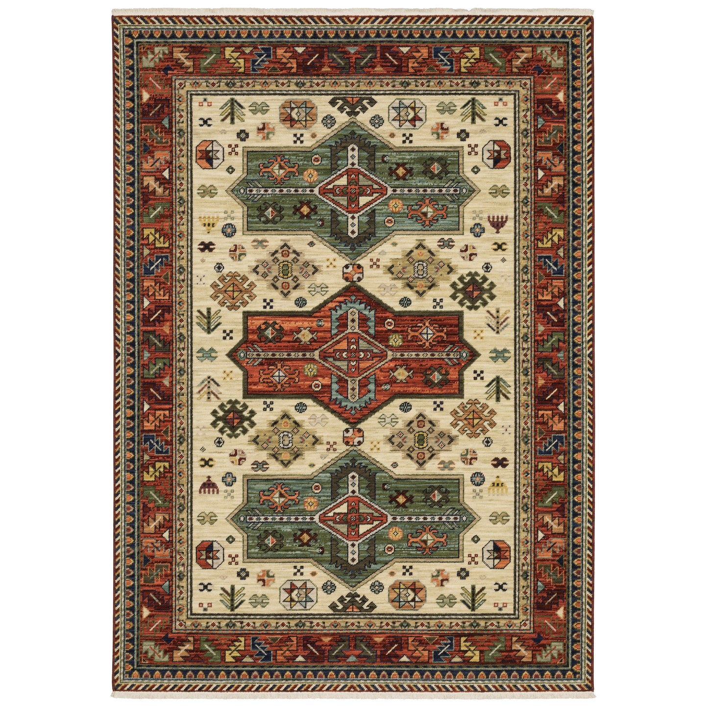 Lilihan 8022R Red Medallion Rug