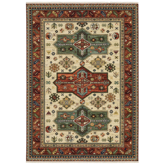 Lilihan 8022R Red Medallion Rug