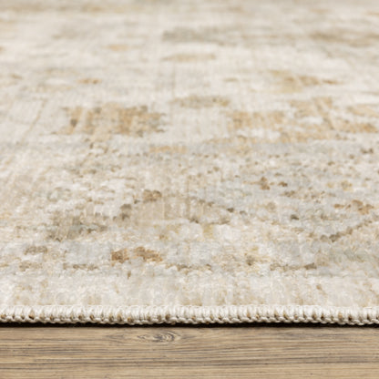 Lola Floral Blue/ Beige Oriental Cut Pile Rug