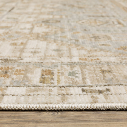 Lola Medallion Blue/ Beige Floral Cut Pile Rug