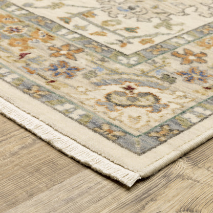 Lucca Oriental Ivory/ Multi Cut Pile Rug
