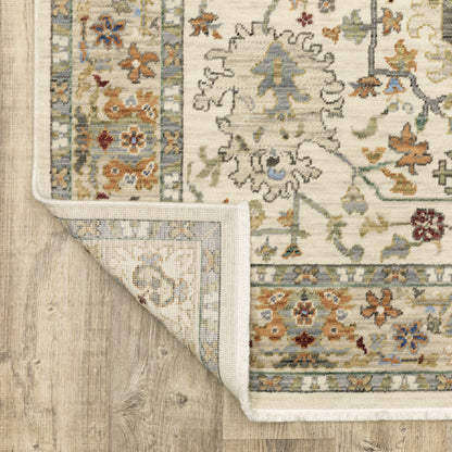Lucca Oriental Ivory/ Multi Cut Pile Rug