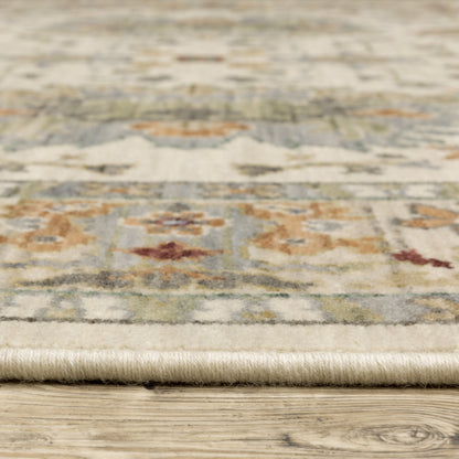 Lucca Oriental Ivory/ Multi Cut Pile Rug