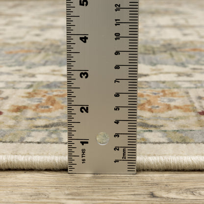 Lucca Oriental Ivory/ Multi Cut Pile Rug