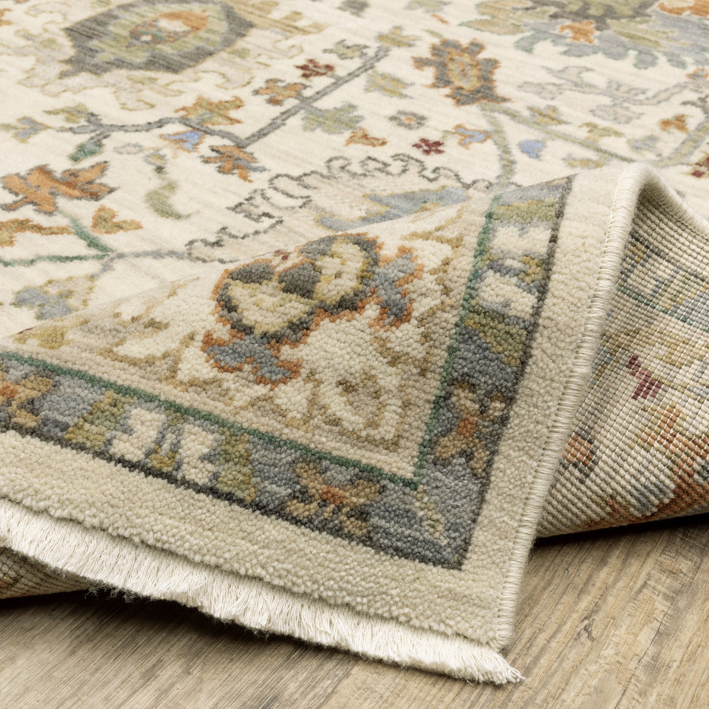 Lucca Oriental Ivory/ Multi Cut Pile Rug