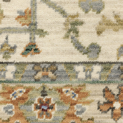 Lucca Oriental Ivory/ Multi Cut Pile Rug