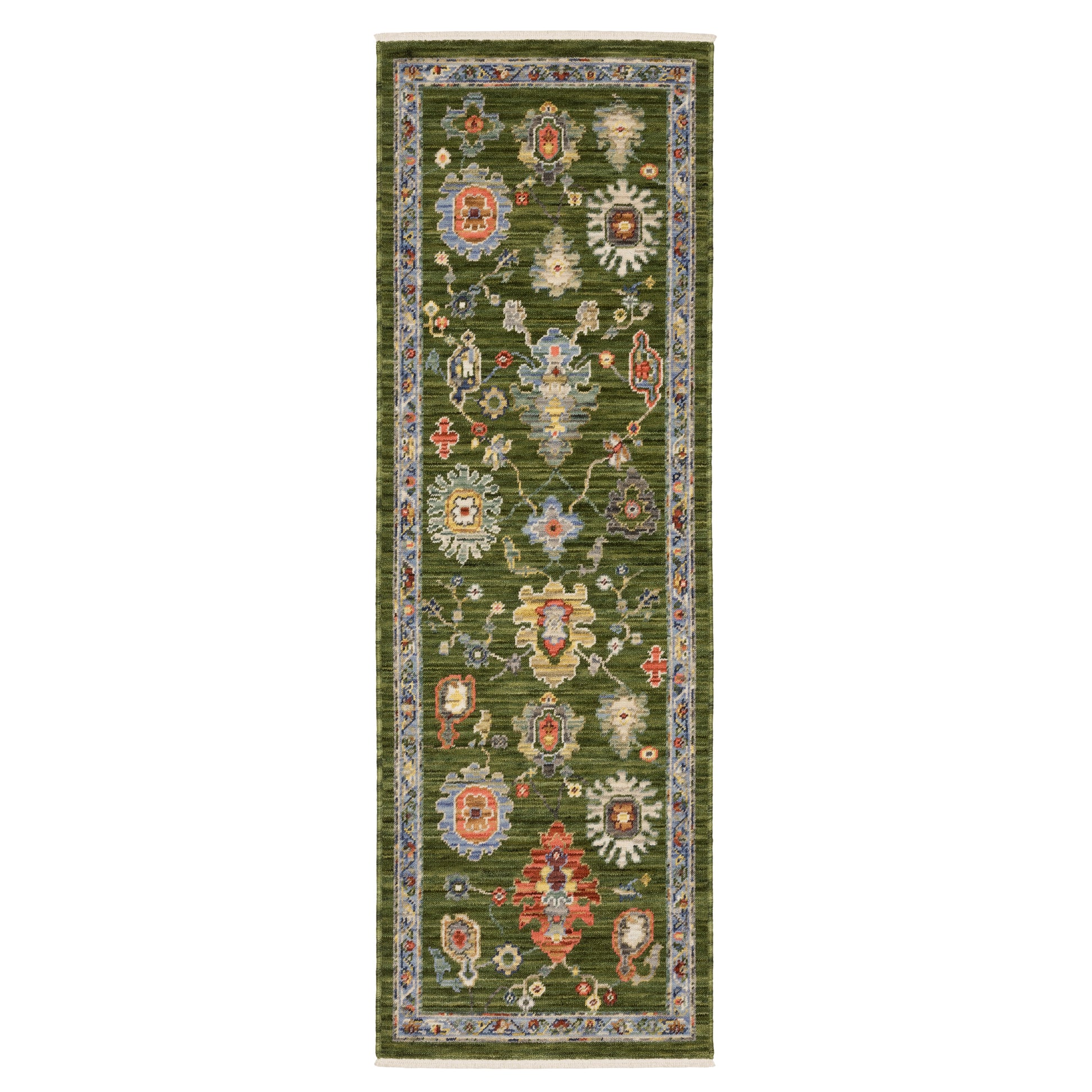 Lucca 2863E Green Floral Rug