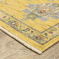Lucca 2863G Yellow Floral Rug