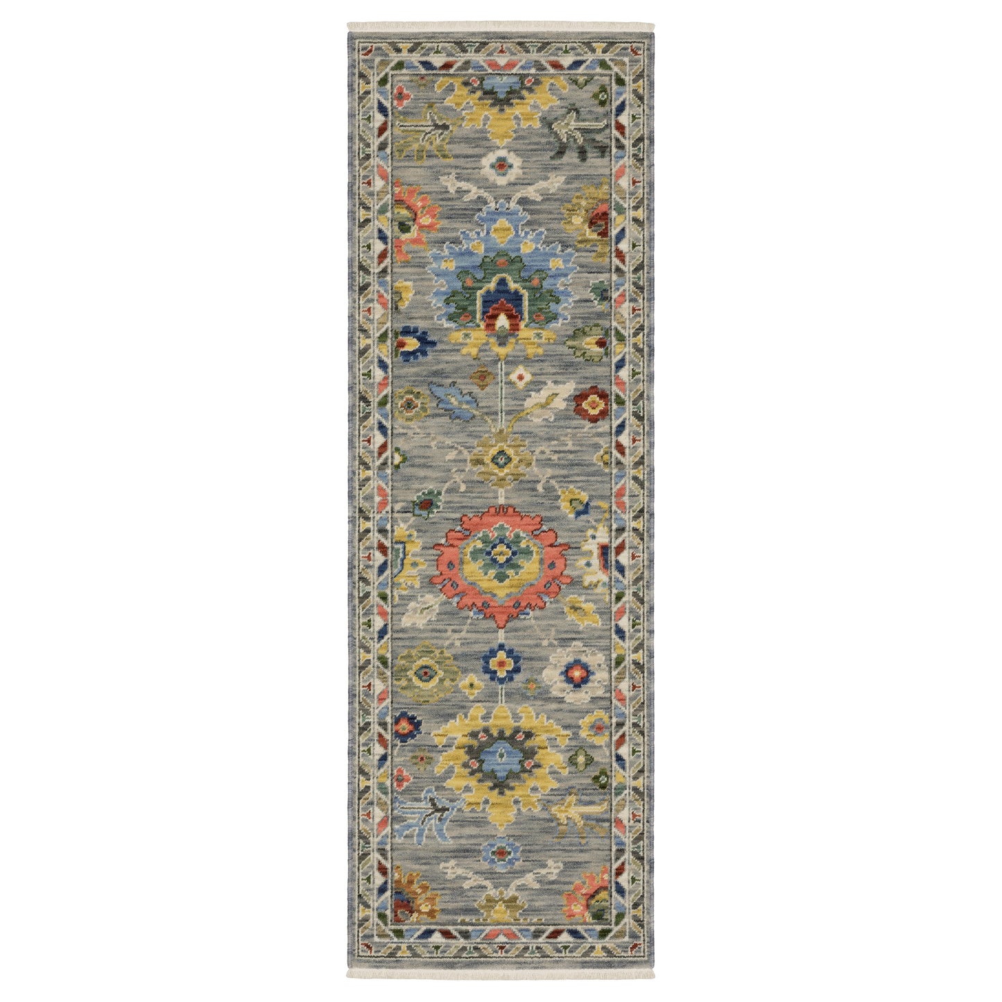 Lucca 2888G Grey Floral Rug