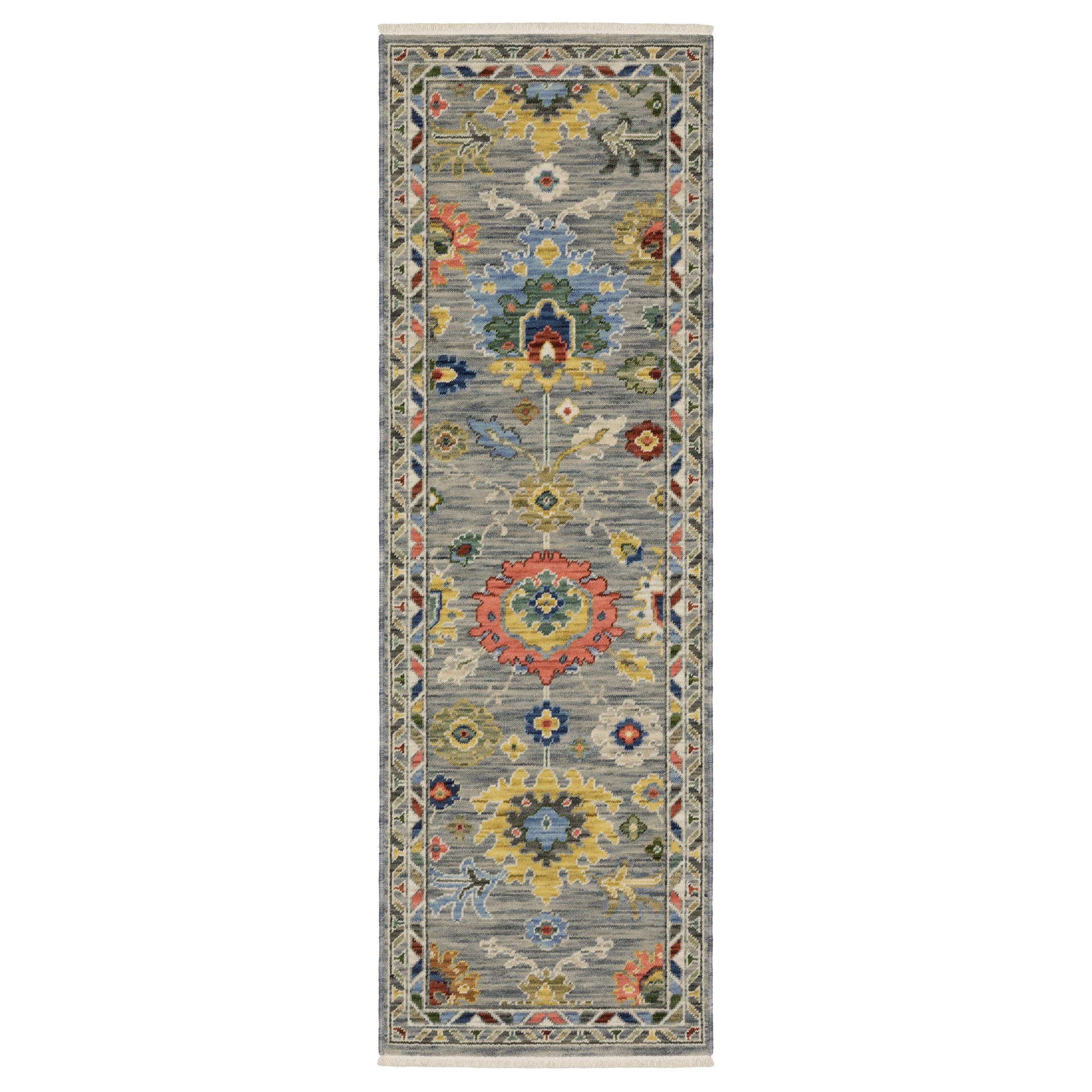 Lucca 2888G Grey Floral Rug