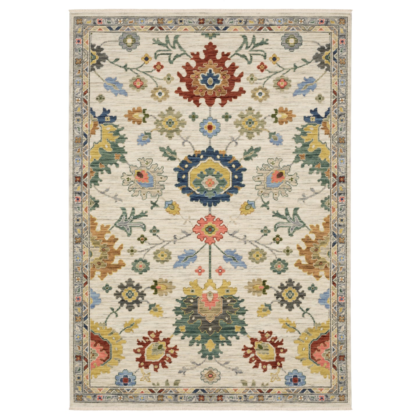 Lucca 2888L Ivory Floral Rug