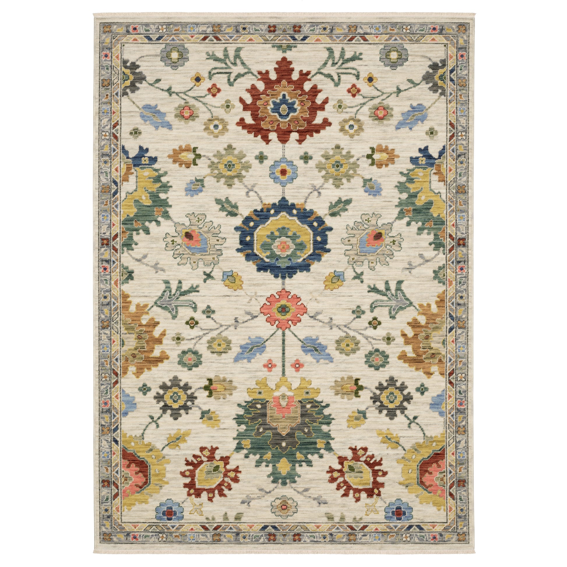 Lucca 2888L Ivory Floral Rug