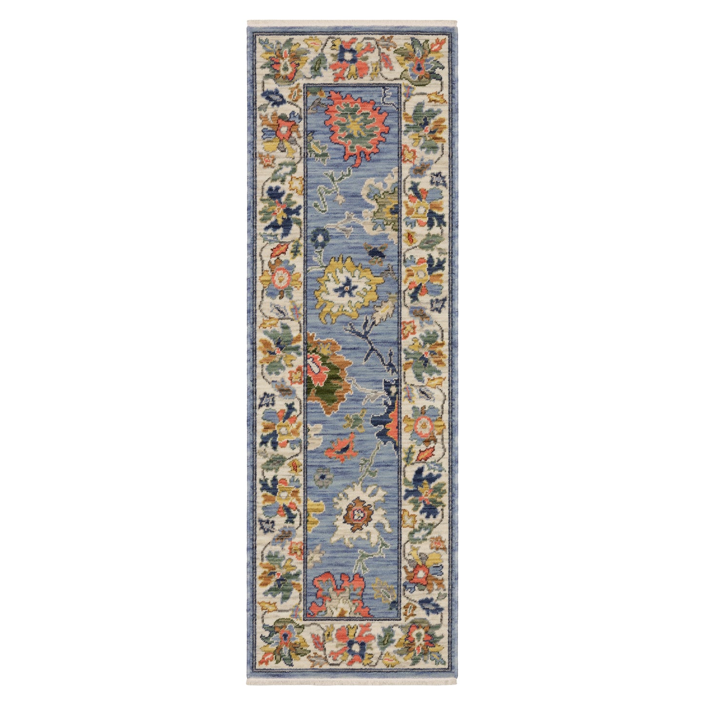 Lucca 2889A Blue Floral Rug