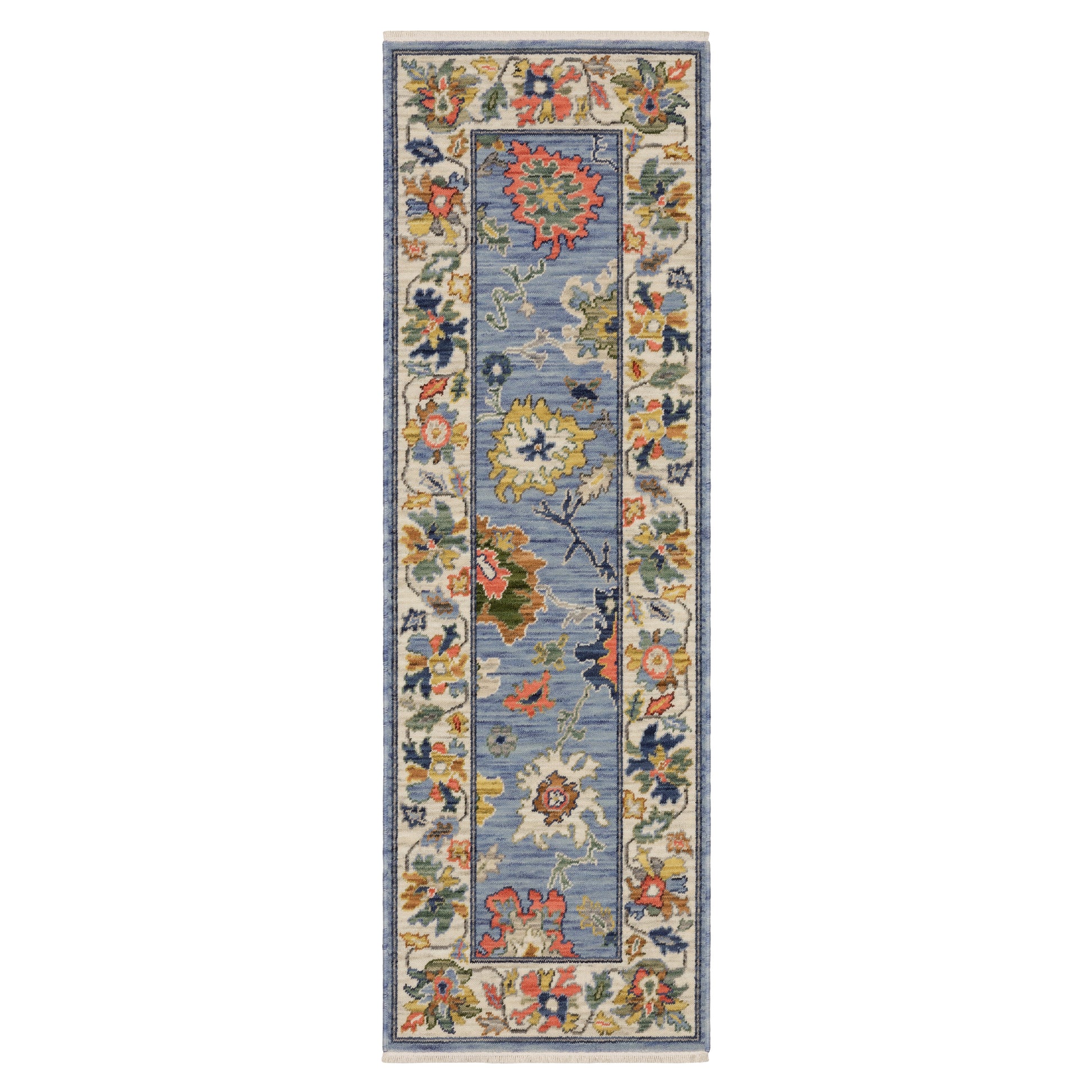 Lucca 2889A Blue Floral Rug