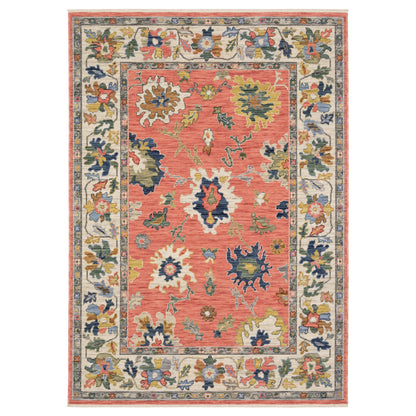 Lucca 2889B Pink Floral Rug