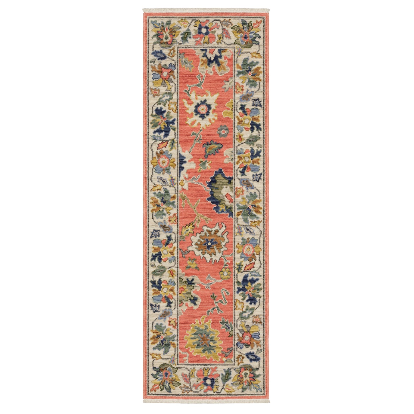 Lucca 2889B Pink Floral Rug