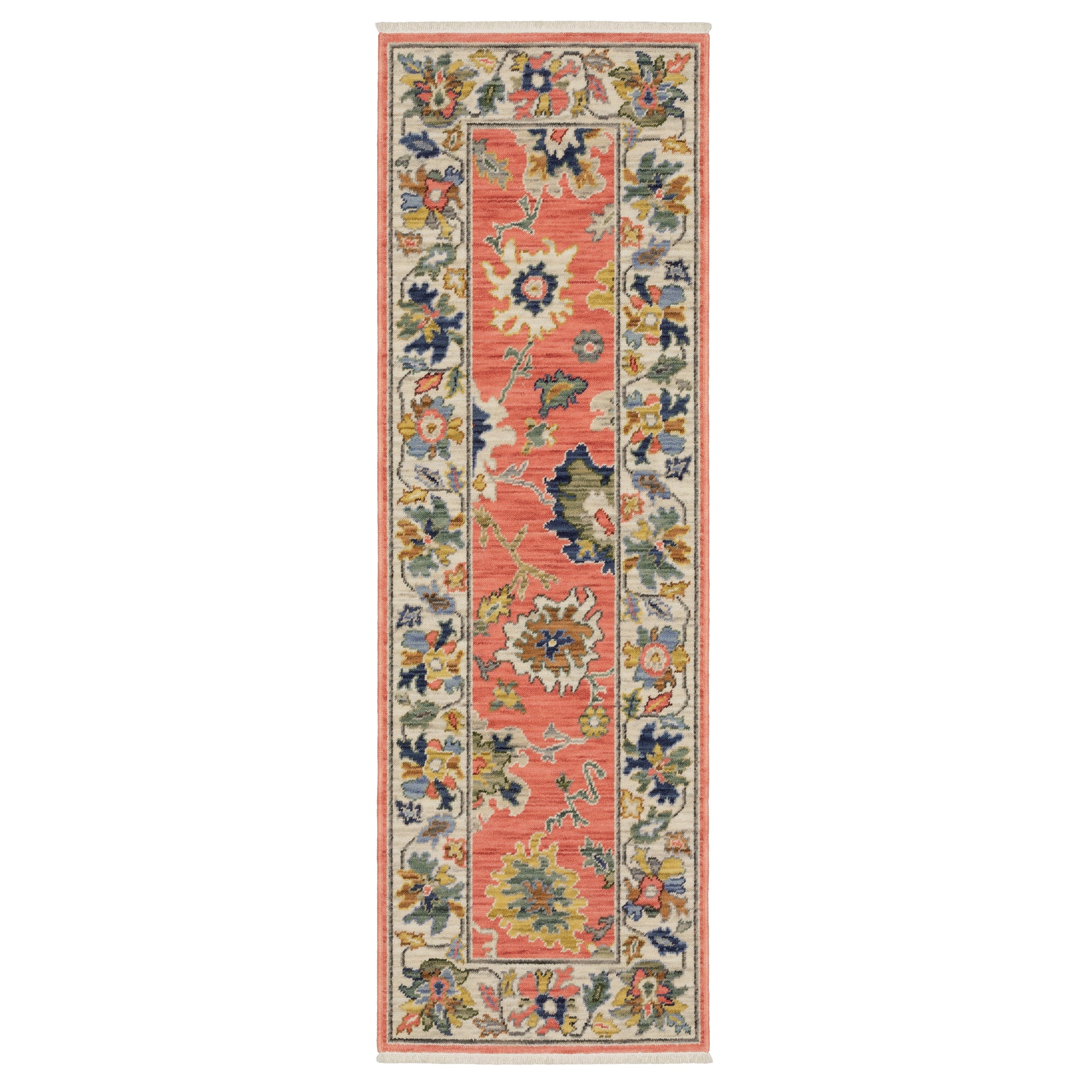 Lucca 2889B Pink Floral Rug