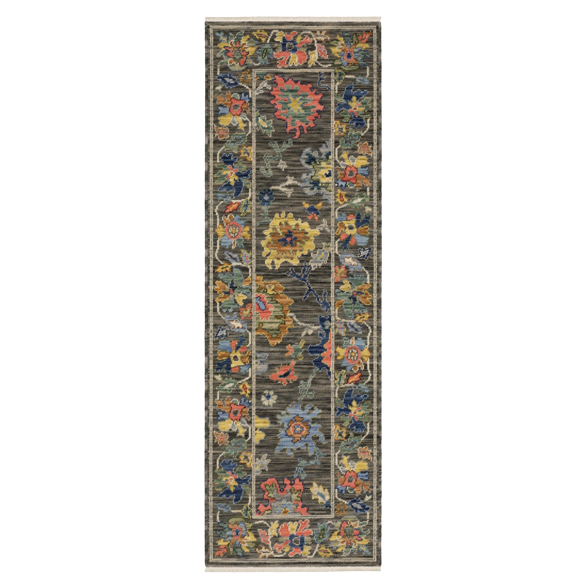 Lucca 2889E Grey Floral Rug