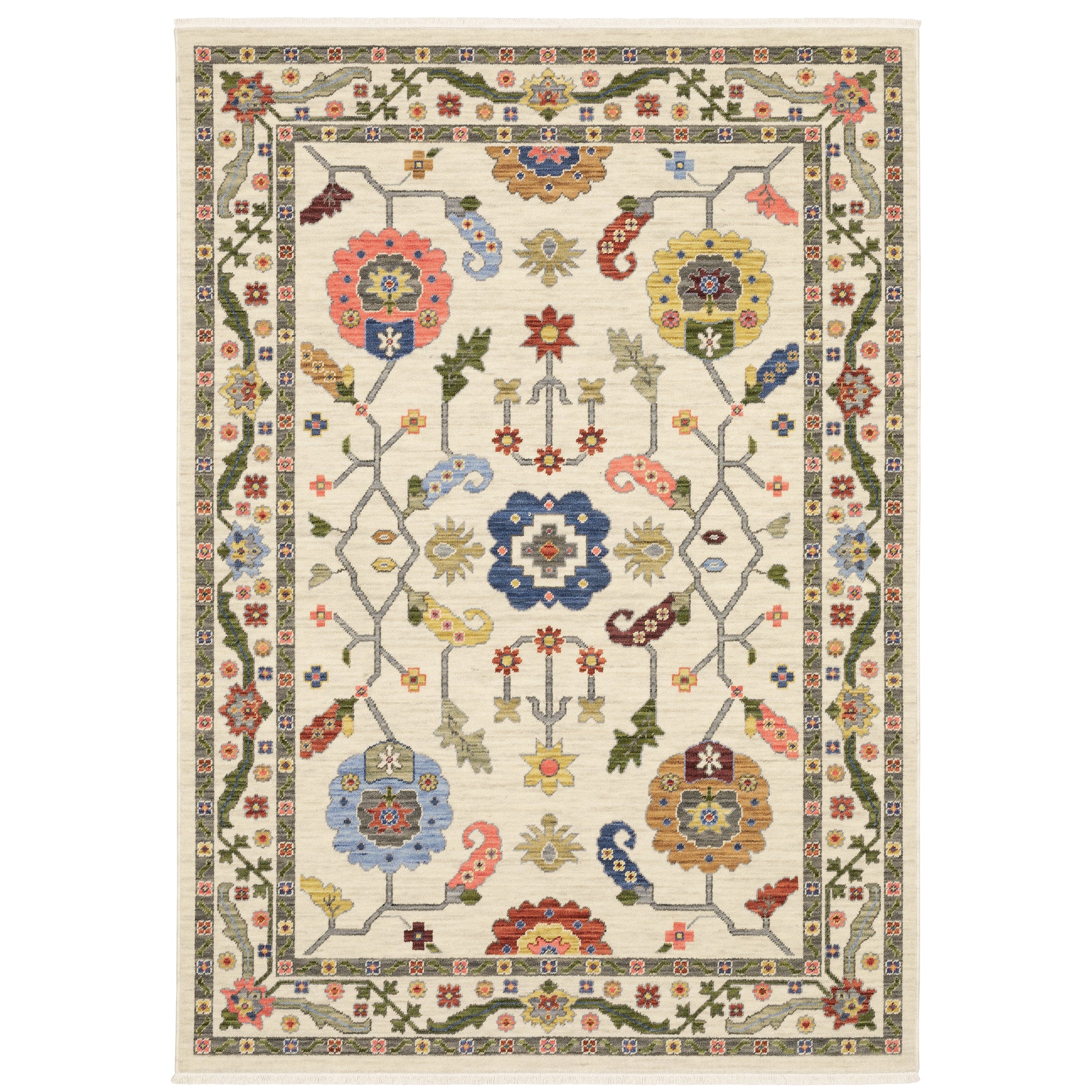 Lucca 5506W Ivory Oriental Rug