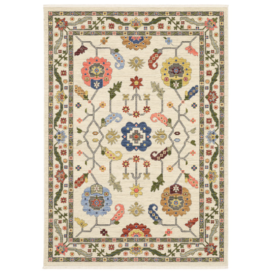 Lucca 5506W Ivory Oriental Rug