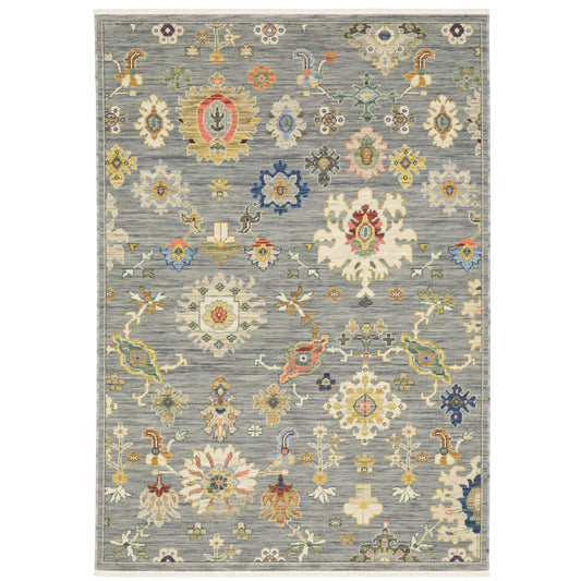 Lucca 5507E Grey Oriental Rug