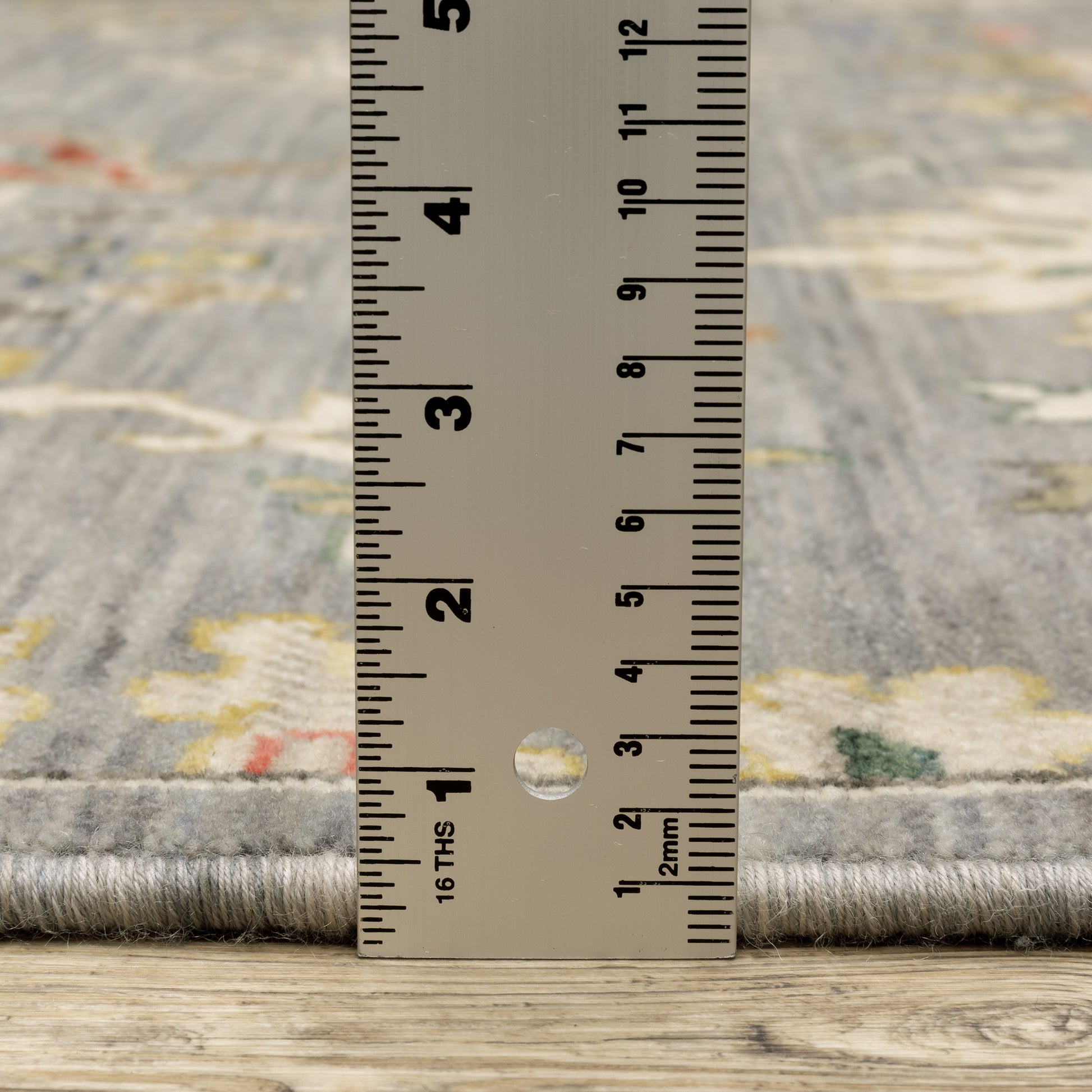 Lucca Oriental Grey/ Multi Cut Pile Rug