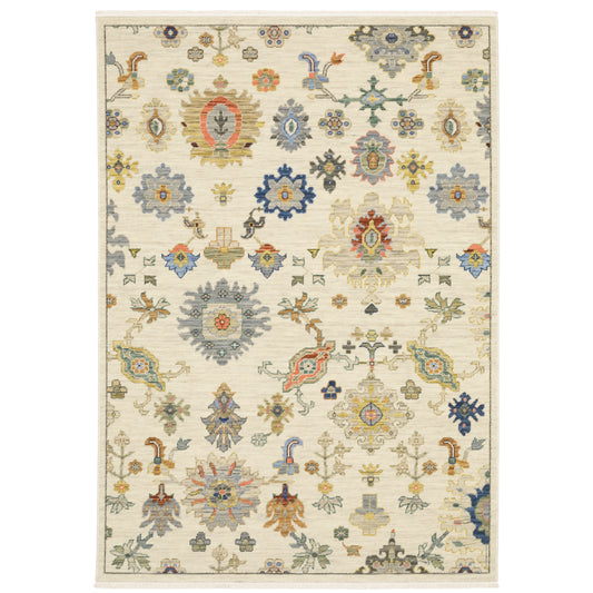 Lucca 5507W Ivory Oriental Rug