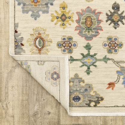 Lucca Oriental Ivory/ Multi Cut Pile Rug
