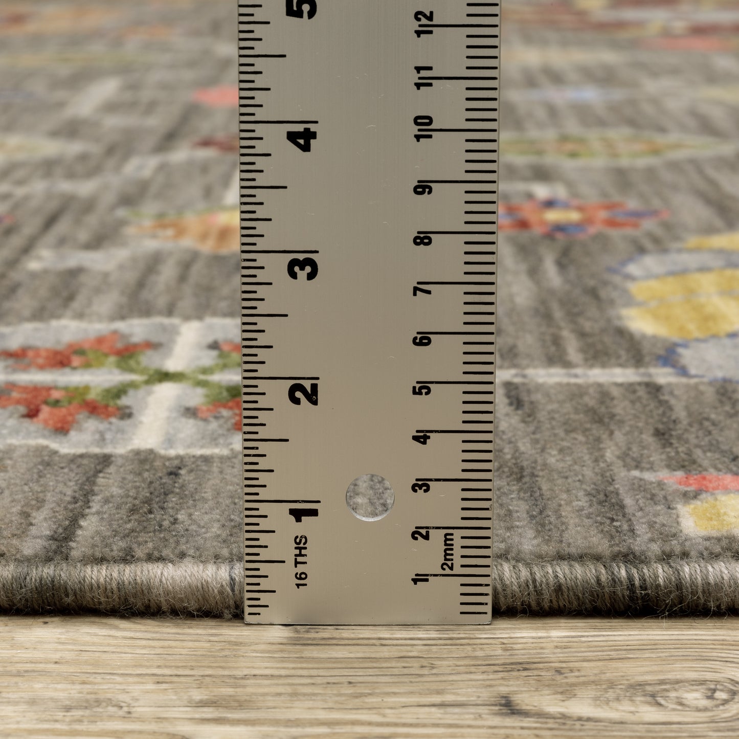 Lucca Oriental Grey/ Multi Cut Pile Rug