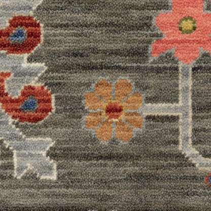 Lucca Oriental Grey/ Multi Cut Pile Rug