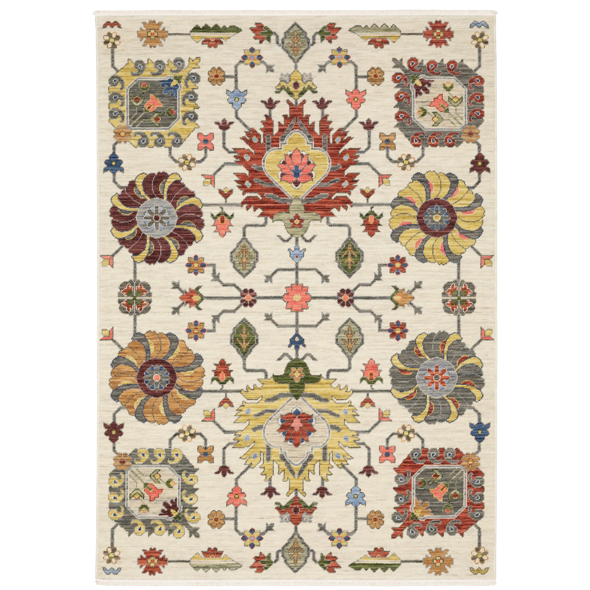 Lucca 8111W Ivory Oriental Rug