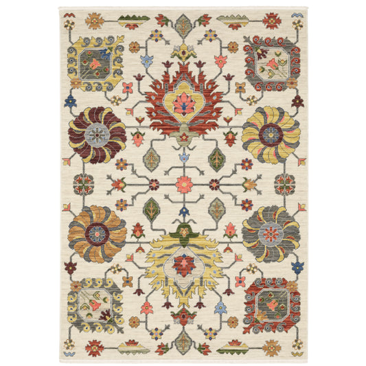 Lucca 8111W Ivory Oriental Rug