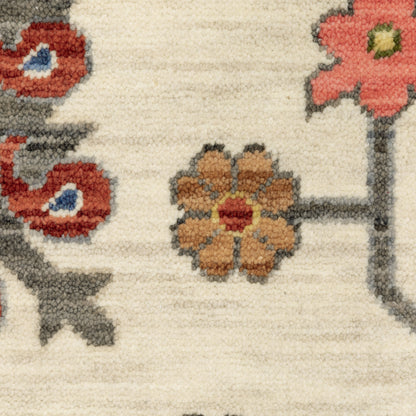 Lucca Oriental Ivory/ Multi Cut Pile Rug