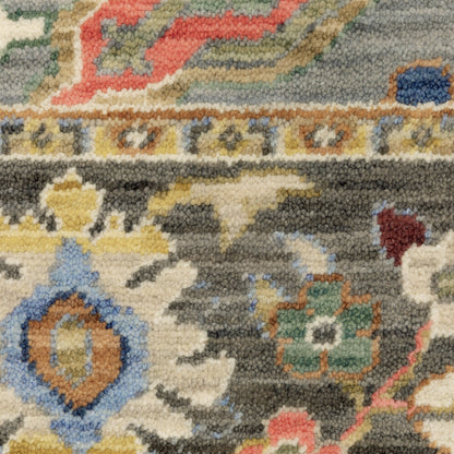 Lucca Oriental Blue/ Multi Cut Pile Rug