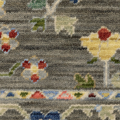 Lucca Oriental Grey/ Multi Cut Pile Rug